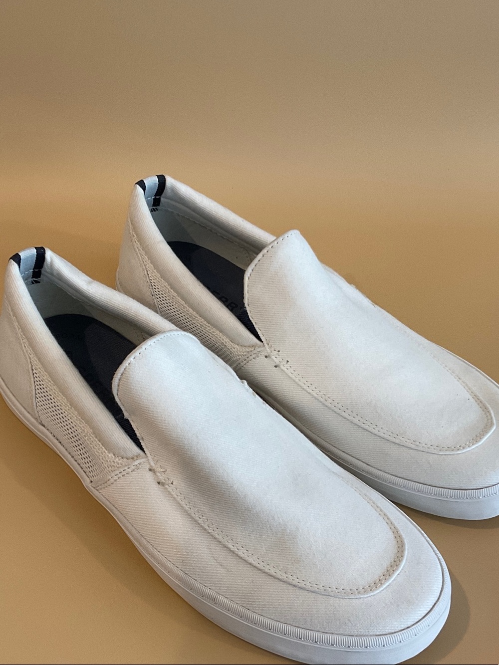 Sperry Men's Slip-On Canvas Sneakers in White